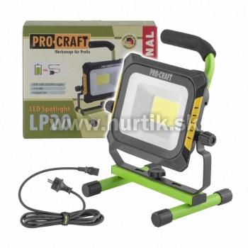 Aku lampa LP20 / 2000 lm (+ 230V) [20V, bez aku, nabíjačky, krabica]