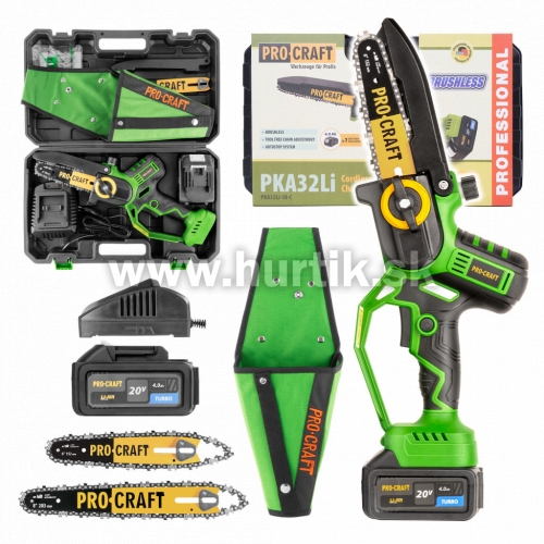Aku píla reťazová PKA32Li [20V, 1x aku 4,0Ah, nabíjačka, kufor, púzdro]