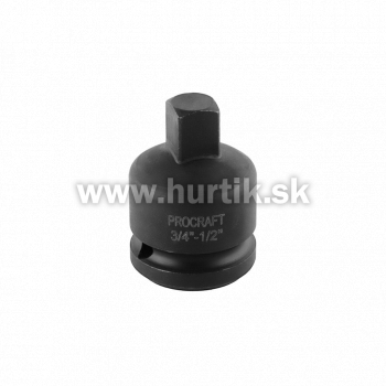 Adaptér z 3/4 štvorhranu na vonkajší 1/2 pre rázové uťahováky