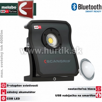 Aku lampa LED NOVA 4 CAS (+ 230V) / 4000 lm [18V CAS systém, bez aku, nabíjačky, krabica]