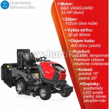 _Traktor trávny STARJET Exclusive UJ 102-23 P6_2WD + UZÁVIERKA + ZDVIH KOŠA, záber 102cm, B&S profesional VANGUARD / 23HP - 2 valec