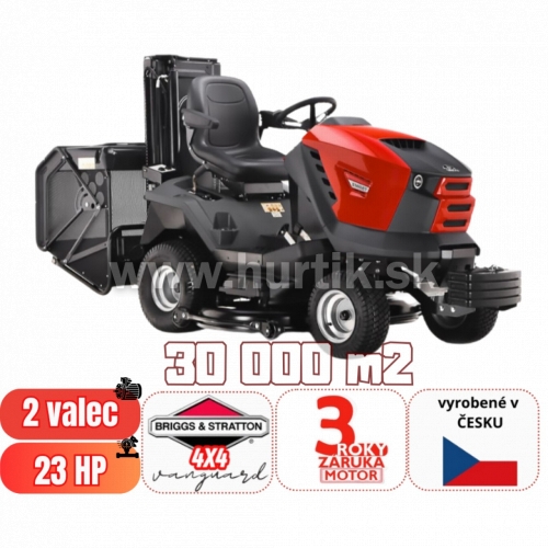 _Traktor trávny STARJET Exclusive UJ 102-23 P6_4WD + UZÁVIERKA + ZDVIH KOŠA, záber 102cm, B&S VANGUARD / 23HP - 2 valec