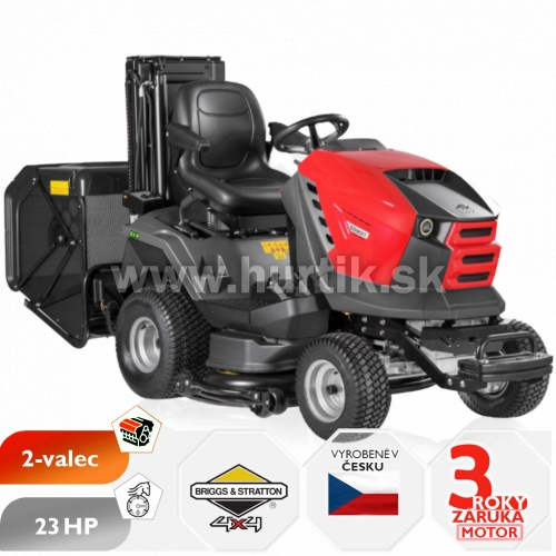 _Traktor trávny STARJET Exclusive UJ 102-23 P6_4WD + UZÁVIERKA + ZDVIH KOŠA, záber 102cm, B&S profesional VANGUARD / 23HP - 2 valec