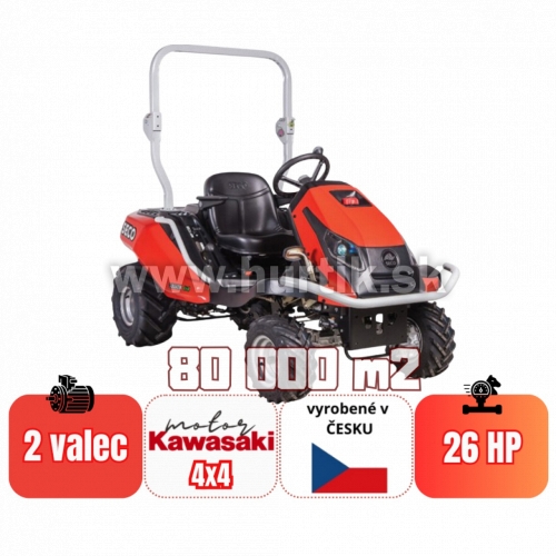 _Traktor mulčovací na vysokú trávu GOLIATH CG V2-26 - 4x4, záber 92cm / 110cm/ 132cm, KAWASAKI FS730V / 26HP - 2 valec