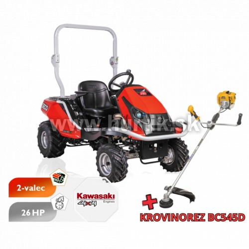 _Traktor mulčovací na vysokú trávu GOLIATH CG V2-26 - 4x4, záber 92cm / 110cm/ 132cm, KAWASAKI FS730V / 26HP - 2 valec