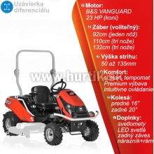 _Traktor mulčovací na vysokú trávu GOLIATH CG V2-23 - 4x2, záber 92cm / 110cm/ 132cm, B&S profesional VANGUARD / 23HP - 2 valec