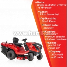 Traktor trávny T 18-95.4 HD V2 PREMIUM, 95cm, B&S Intek 7160 V2 / 18HP - 2 valec