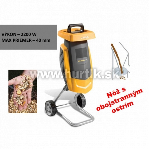 Drvič záhradného odpadu BIOMASTER 2200, 2200 W, 40mm