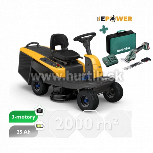 Aku Traktor trávny Swift 372e, záber 72cm, Lithium-ion batéria 48V, 40 Ah - do 2000m2