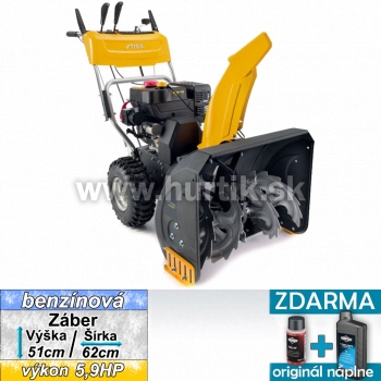 Fréza snehová benzínová Snow ST 4262 P záber (výška) 51cm x (šírka) 62cm, s pohonom, STIGA SM 70 / 5,9HP