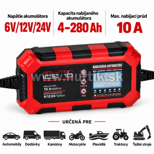 Nabíjač autobatérií ICE 10 6/12/24V