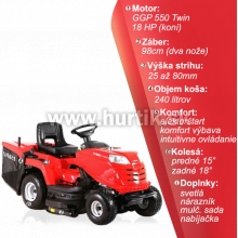 Traktor trávny RL 98 HW, záber 98cm, GGP Loncin ST 550 TWIN / 18HP - 2 valec
