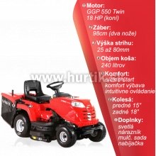 Traktor trávny RL 98 HW, záber 98cm, GGP Loncin ST 550 TWIN / 18HP - 2 valec