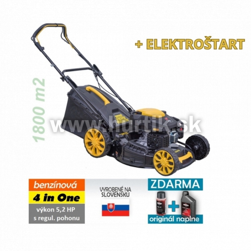Kosačka benzínová DM51S-C-D200, 4 in ONE, s pohonom, PEGGAS DV200 / 5,2HP+START