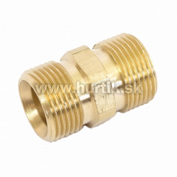 Spojka mosadzná M22/1,5 - M22/1,5 (pre spojenie hadíc)